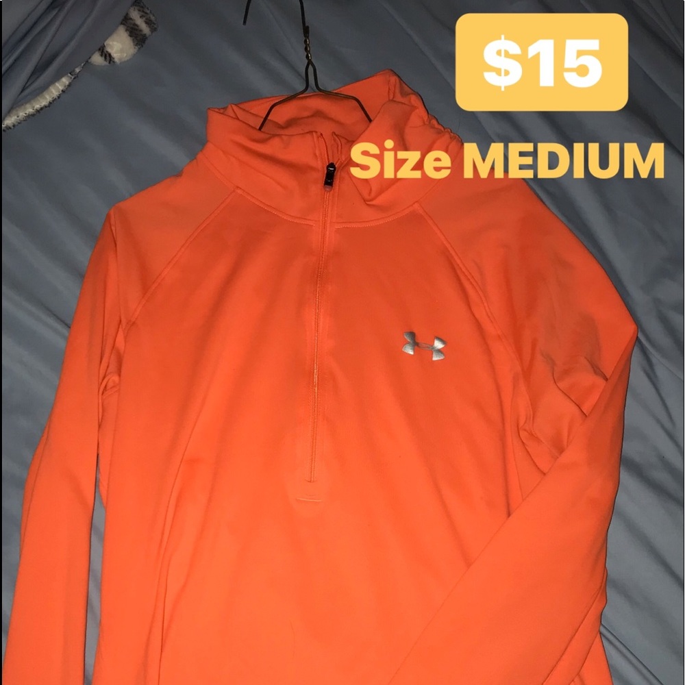 Orange under armour half zip